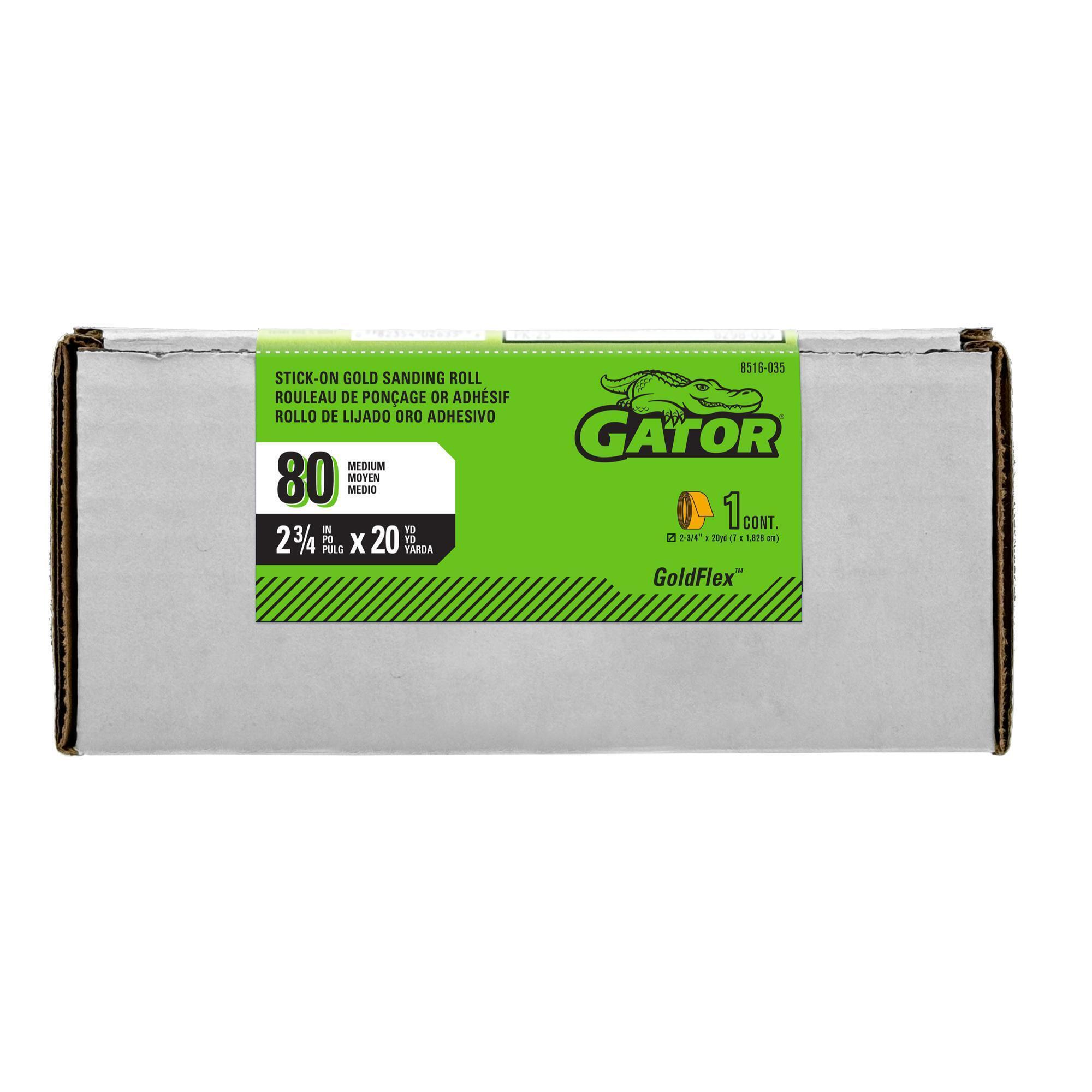 Gator GoldFlex Sanding Roll — 60ft. x 2-3/4in., 80 Grit, 10 Pcs, Model# 8516035DS